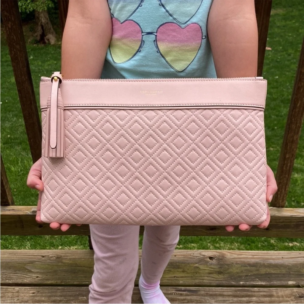 Tory Burch Fleming Medium Pouch in Shell Pink - Picture 9 of 10